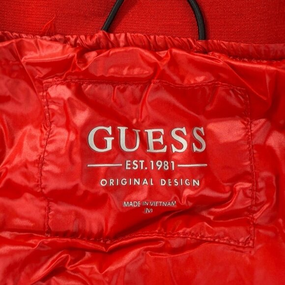 Guess Puffer Red Jacket Men’s Size Medium - Picture 10 of 14
